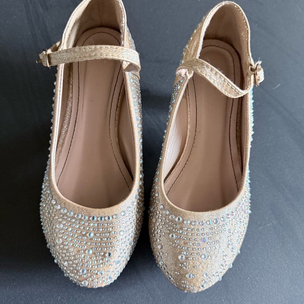 Fabulous Furs Gold Kids Dress Shoes